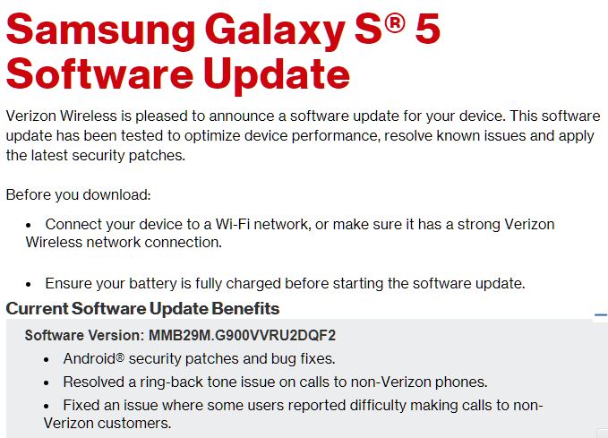 verizon started seeding updates for samsung’s 2015 flagship smartphones