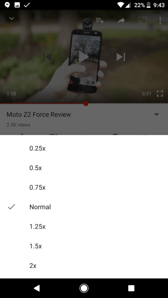 youtube for android may get speed controls in coming update