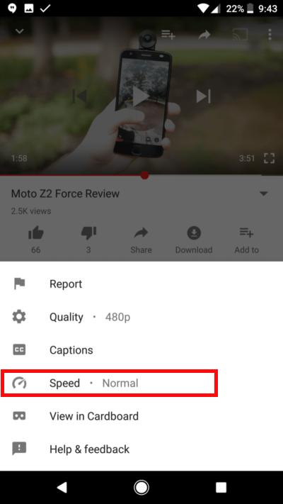youtube for android may get speed controls in coming update