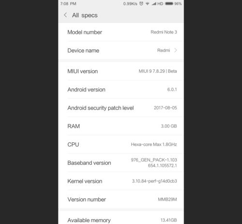 miui 9 china developer beta for redmi note 3