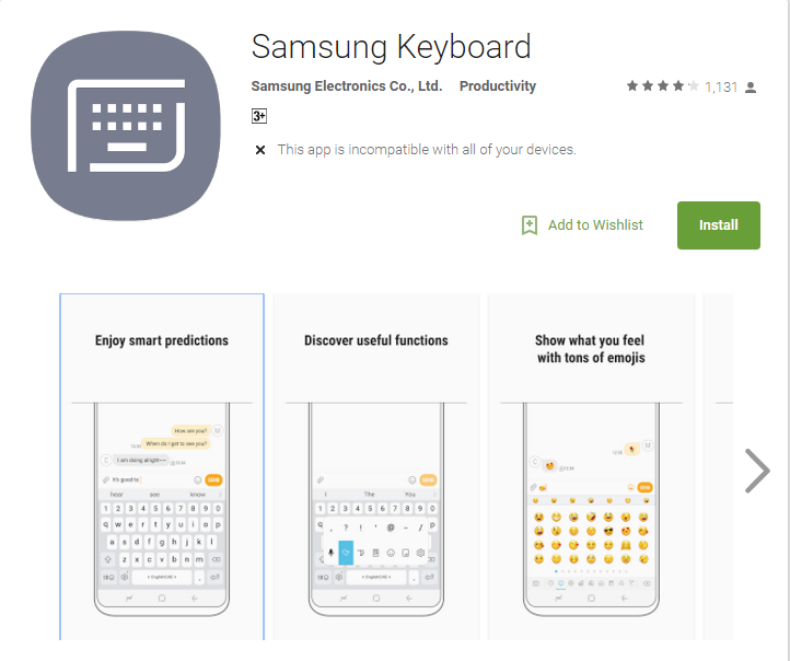 samsung keyboard app lands in the play store for samsung devices
