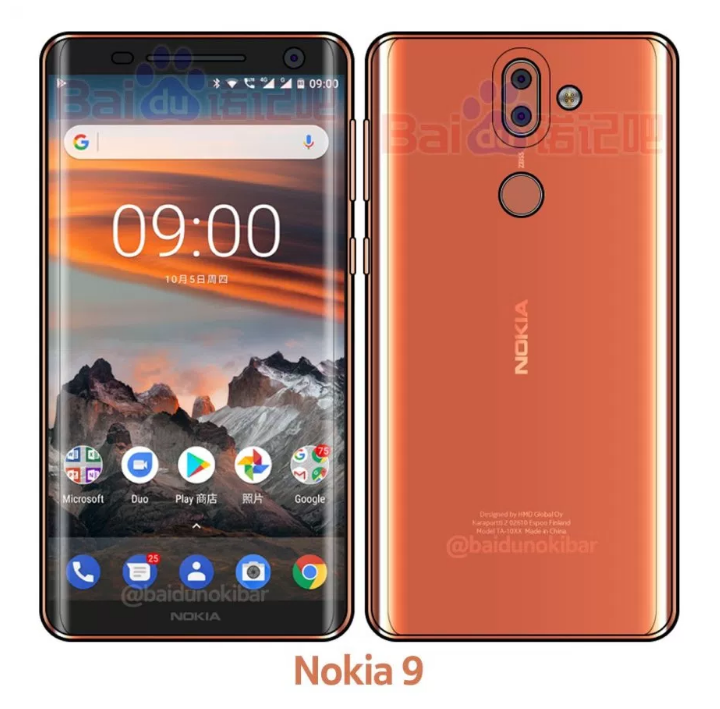 nokia 9 spotted with stunning edge-to-edge display in new image leaks