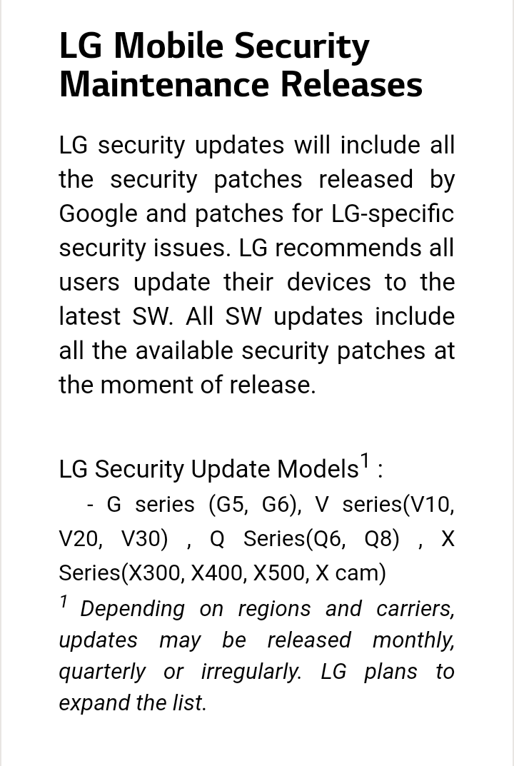 lg stops providing security updates for lg g3, g4, g4 stylus, ck, and stylo