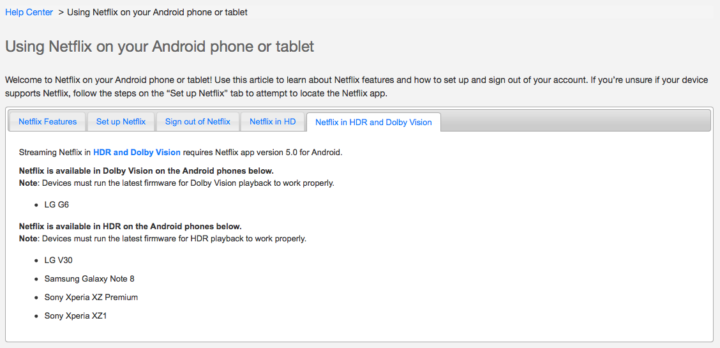 netflix adds hdr video streaming support for sony xperia xz1