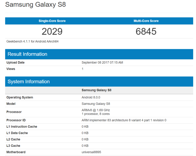 samsung galaxy s8 android 8.0 oreo