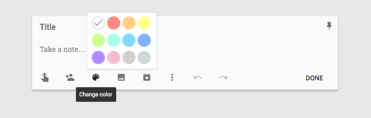google keep adds 4 new colors available on desktop, yet nothing for android app