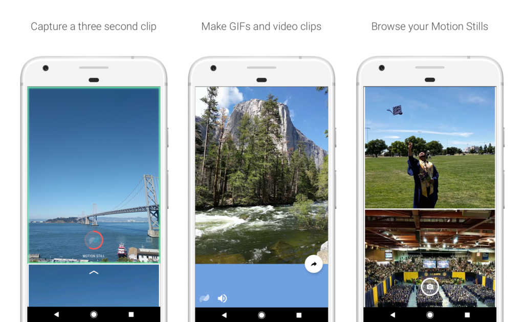 google stills v1.1 update adds loop button, delete button to the app