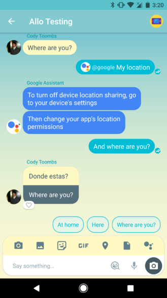 google allo v18 made translation live for every user [download]