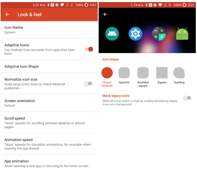 nova launcher v5.5 beta allows adaptive icons on non-oreo devices