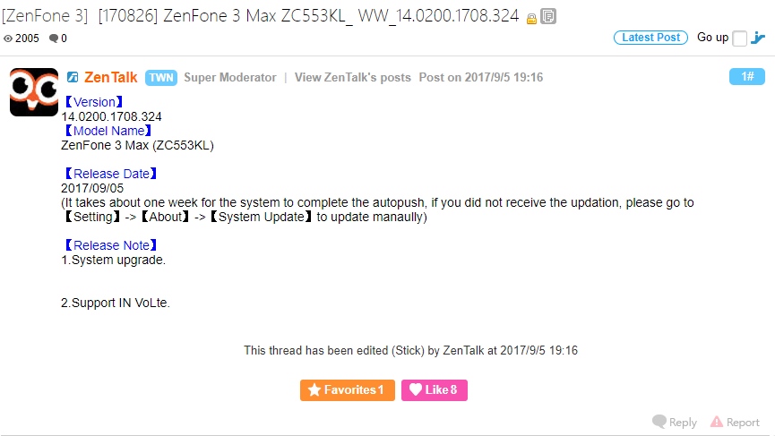 asus zenfone 3 max (zc553kl) starts receiving new software update with volte support