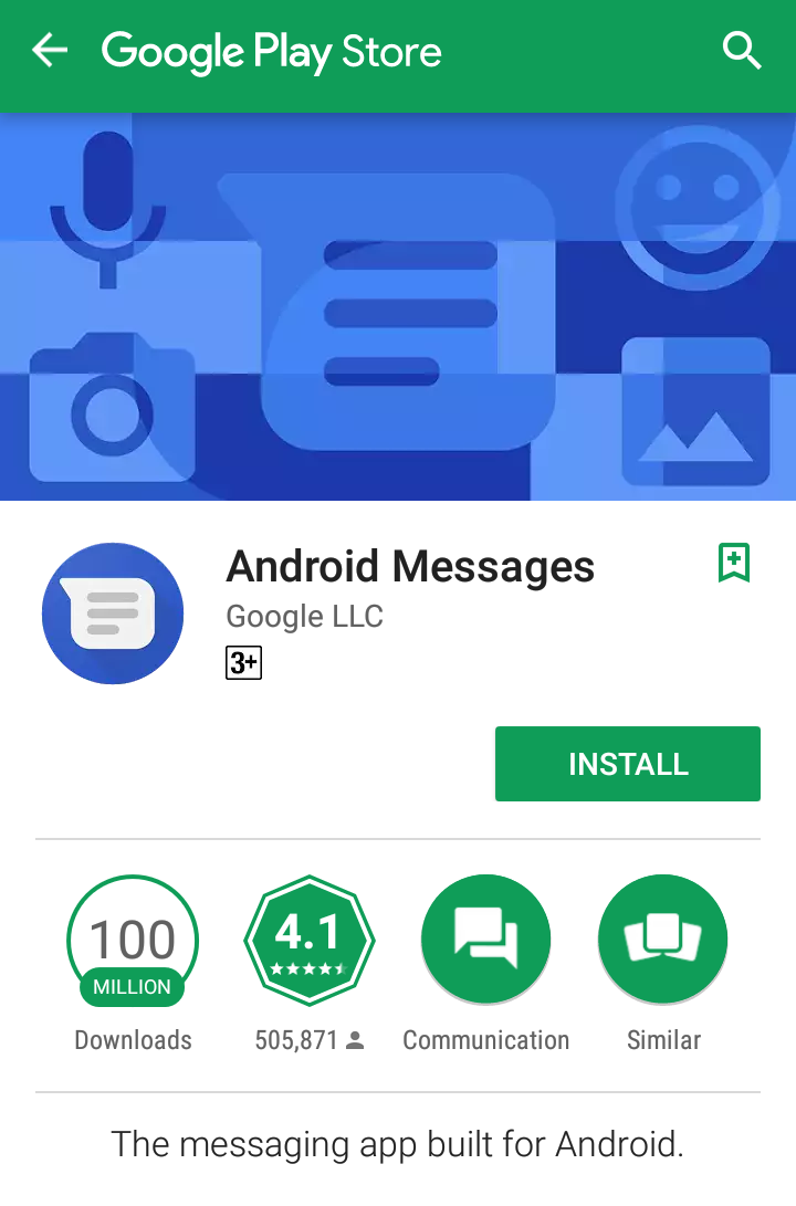android messages crosses 100 million downloads mark on the play store