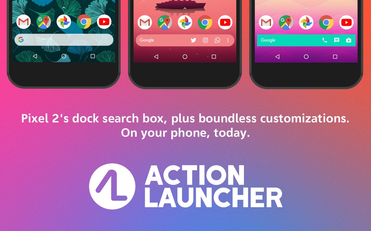 action launcher brings pixel 2 bottom search bar to non-pixel 2 users