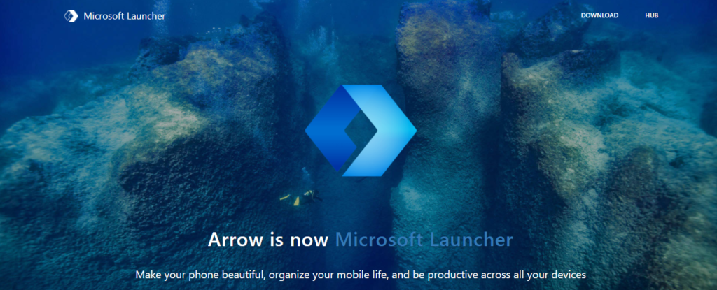 arrow launcher is now microsoft launcher, brings few more features