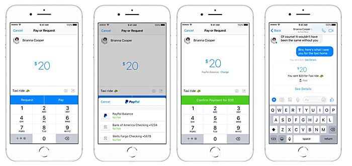 messenger now supports paypal and its new customer service bot