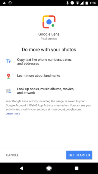 google lens pops up on some 2016 pixel phones