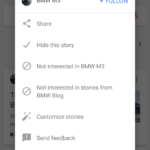 overflow menu design in google app is now changing from pop-up view to a window-like layout