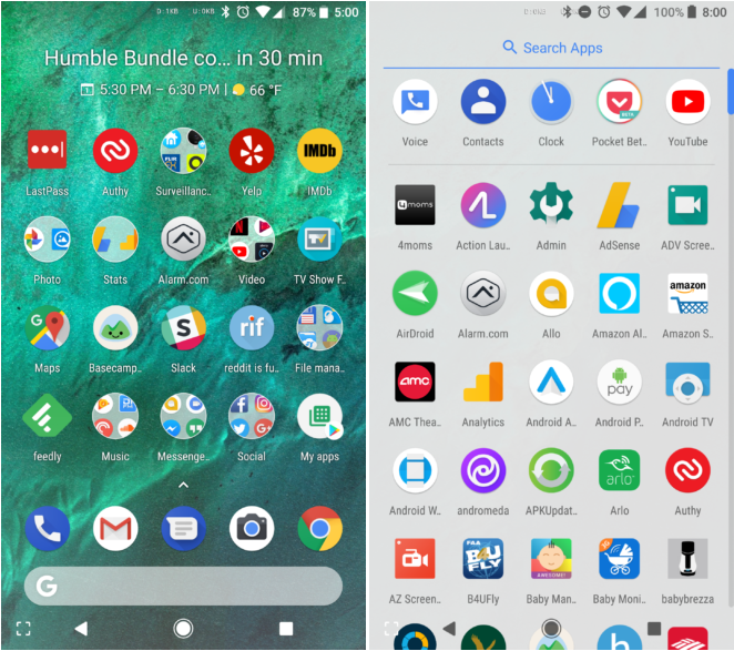 download the new pixel 2 launcher (no root) to get pixel 2 features 1 pixel-2-launcher
