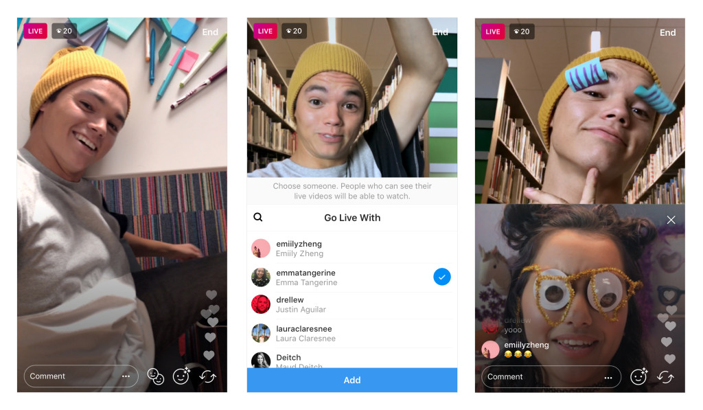 instagram now enables users to go live with friends