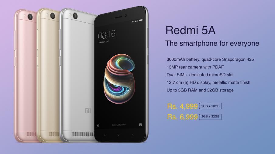 redmi 5a launched