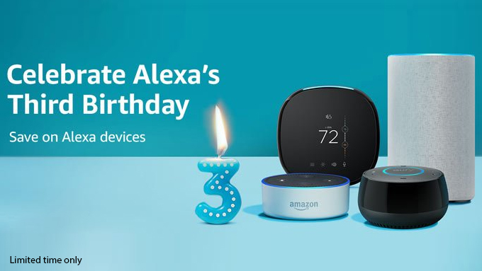 alexa powered devices getting huge discounts on amazon to celebrate its third anniversary