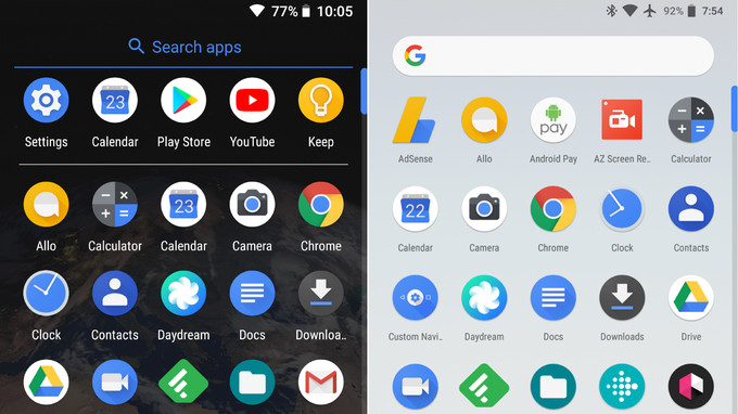 google pixel app drawer update