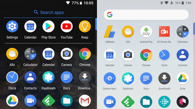 google pixel and pixel xl gets new features along with android 8.1 developer preview 1 google pixel app drawer update