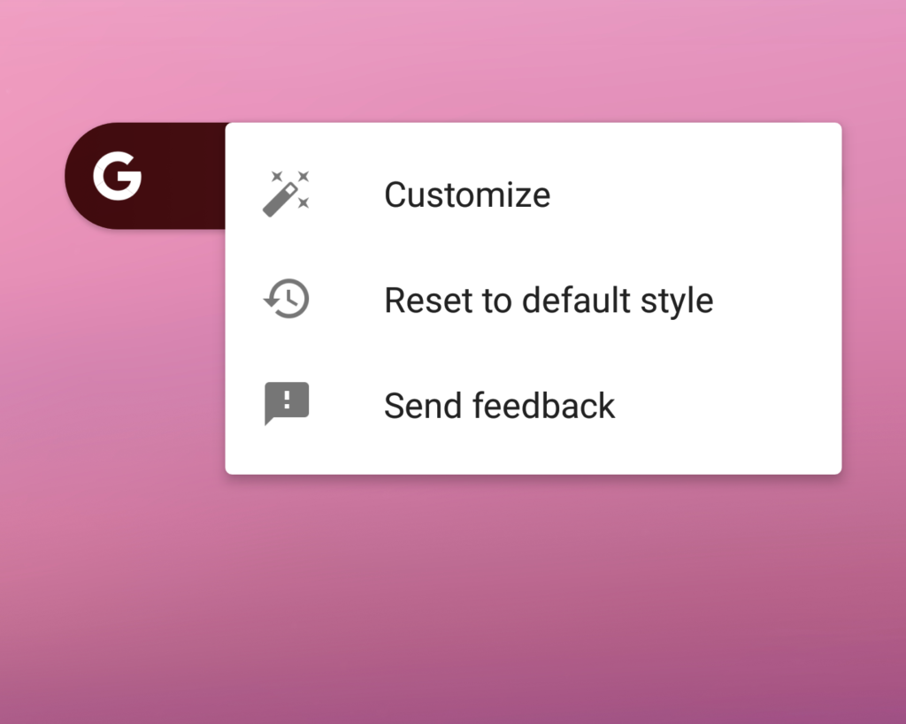 now you can reset customizable search bar in latest google app beta