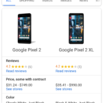 google search device comparison feature now visible for some users