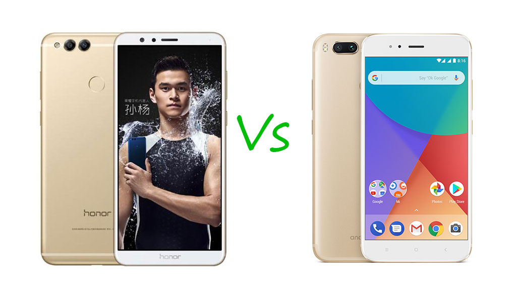 compare huawei honor 7x vs xiaomi mi a1