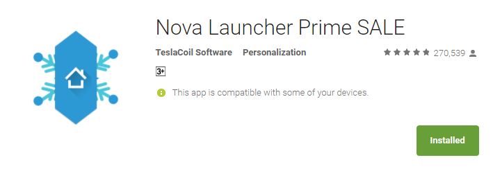 nova launcher prime sale