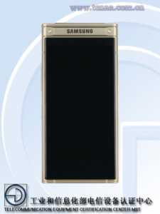 samsung w2018 android flip phone certified by tenaa