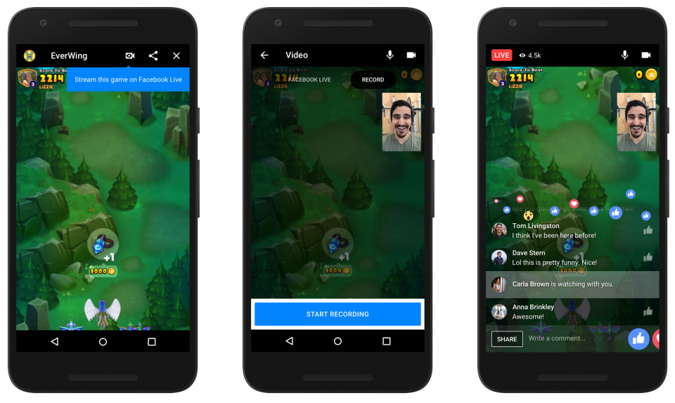 facebook adds support for live streaming and video chats to instant games on messenger 1 facebook instant games livestream