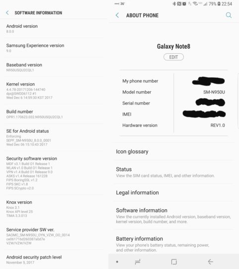 unlocked samsung galaxy note 8 android oreo test build leaks out
