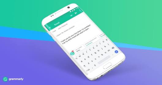 "type with confidence" using grammarly keyboard which is now available on android