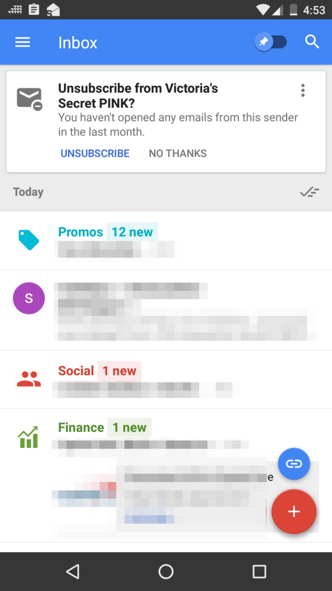 inbox by gmail now helps to deal with unnecessary subscriptions