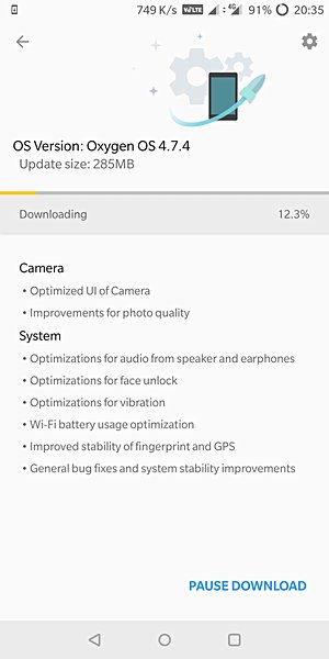 oneplus 5t update