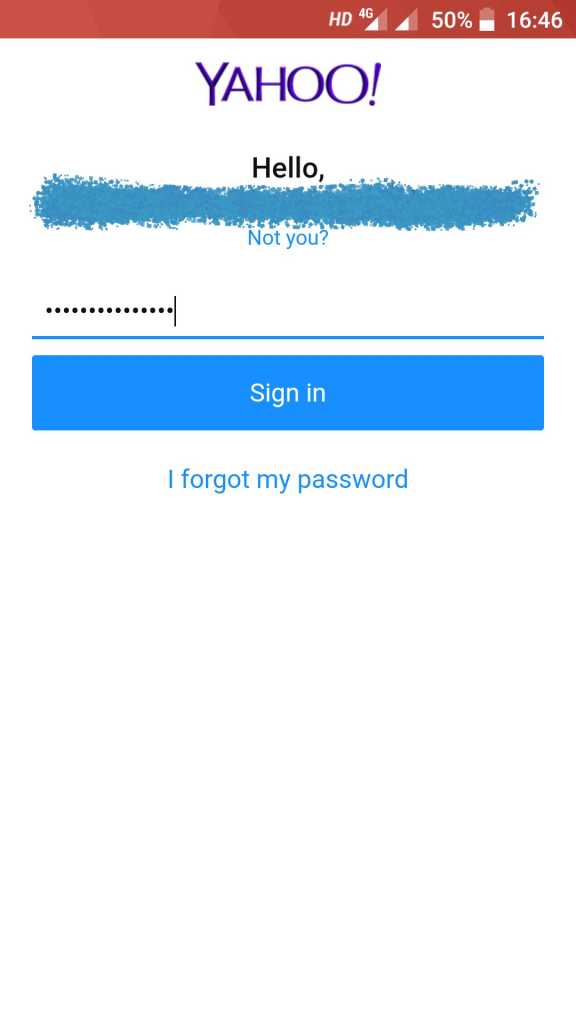 gmail yahoo log in password