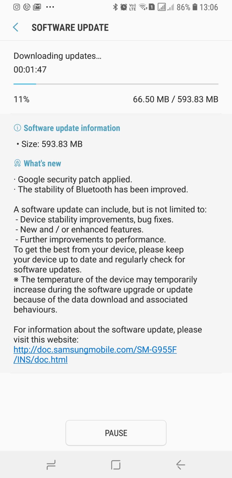 galaxy s8/s8+ receiving new android oreo beta build