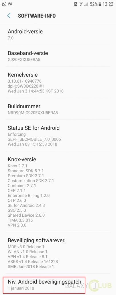galaxy s6 update january security patch