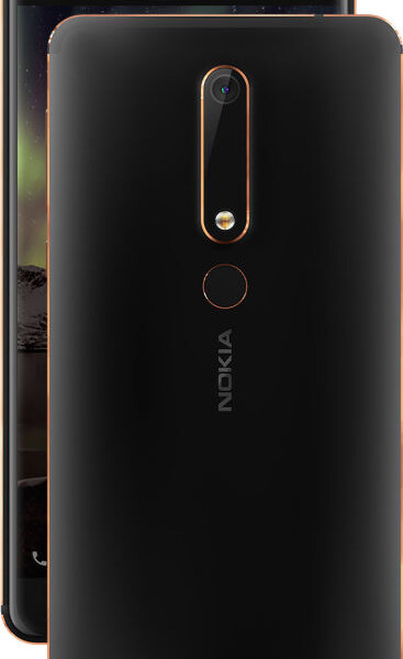 Nokia 6 2018 black front back