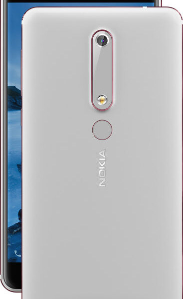 Nokia 6 2018 silver front back
