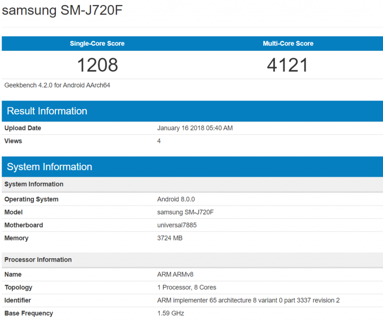 samsung galaxy j8 (2018) reportedly spotted on geekbench