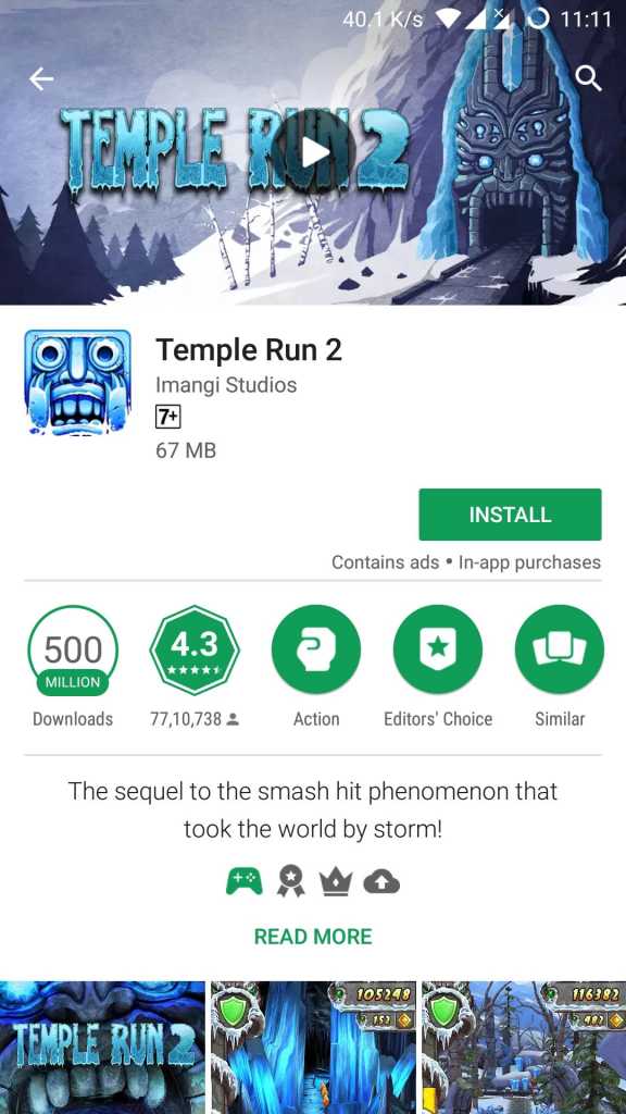 temple run 2 500 million downloads