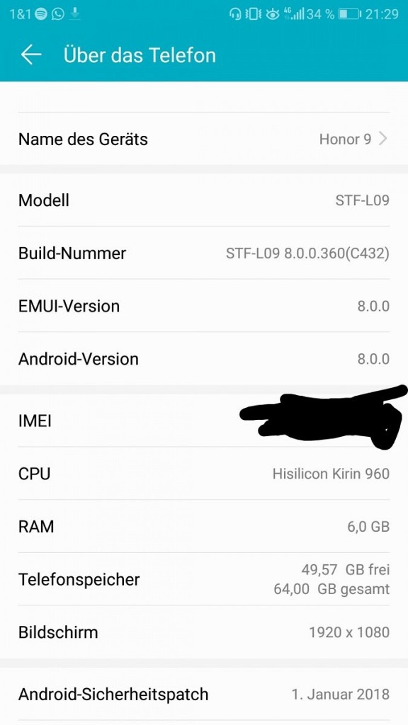 honor 8 pro oreo update