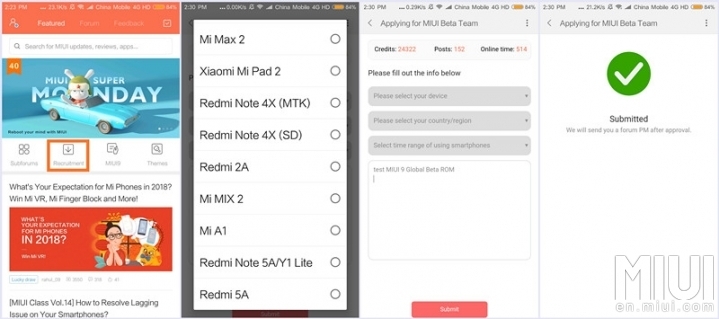 xiaomi recruiting miui9 global beta testers for redmi 5, redmi 5 plus, redmi note 5 pro
