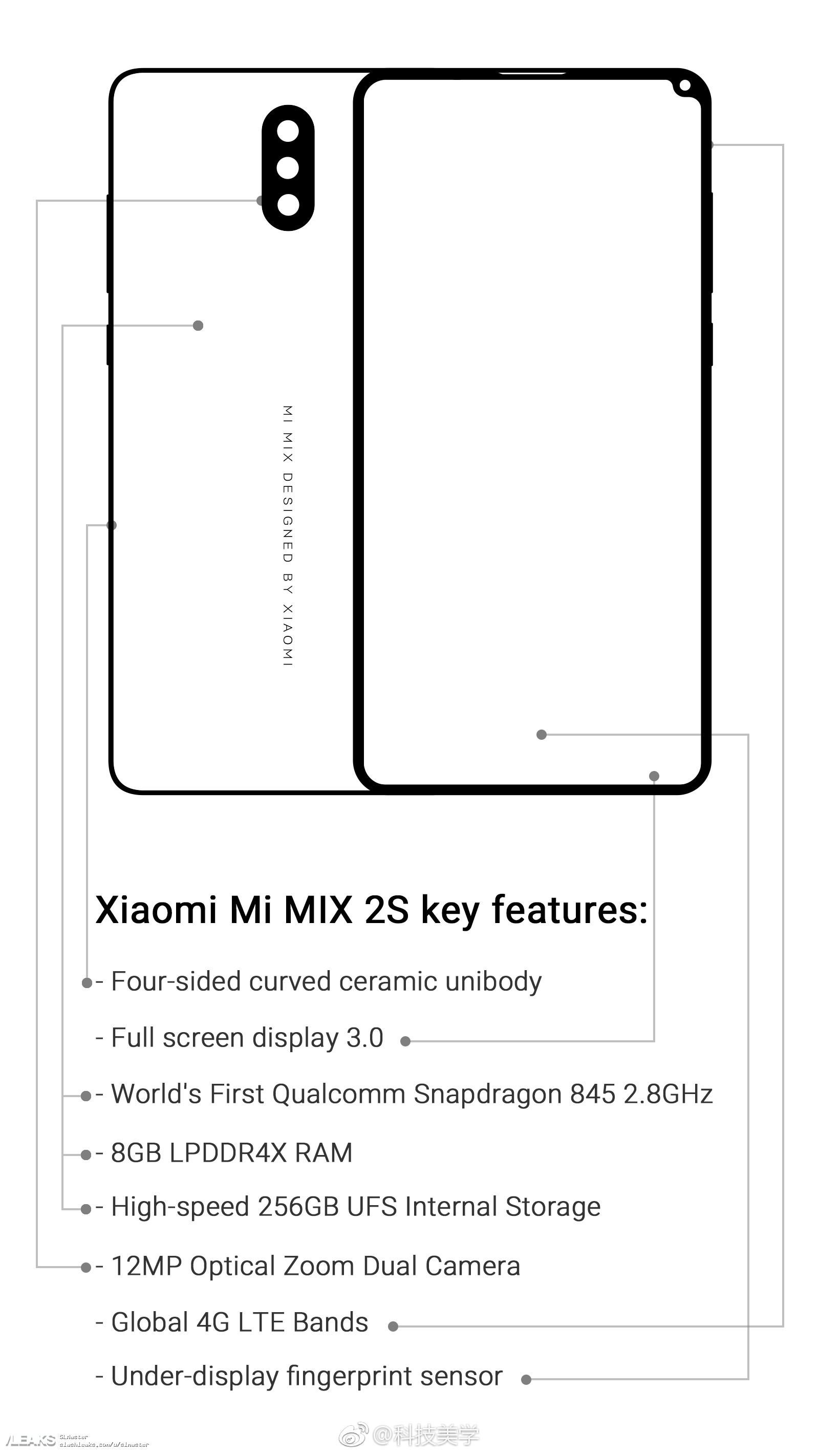 xiaomi mi mix 2s with snapdragon 845 officially unveiling on march 27th