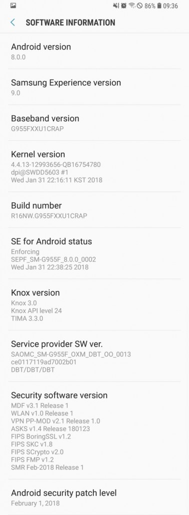 galaxy s8 oreo official