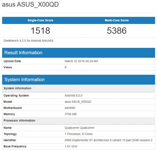 alleged asus zenfone 5 max makes its way to geekbench