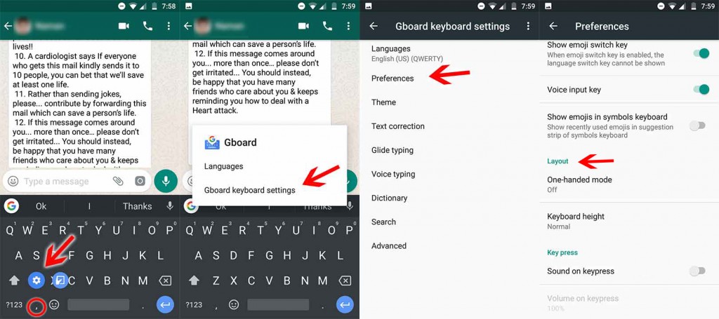 how to change gboard layout and theme