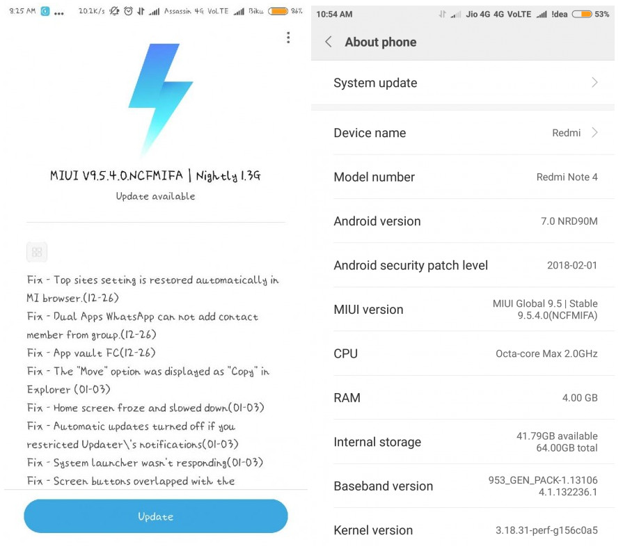 xiaomi rolls out miui v9.5 nightly for the redmi note 4, brings notification shade